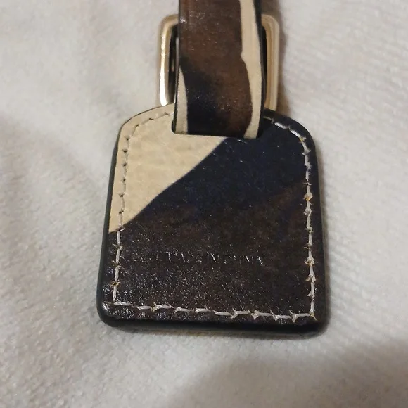 Dooney & Bourke Cream, Black & Brown Keychain - Picture 4 of 6